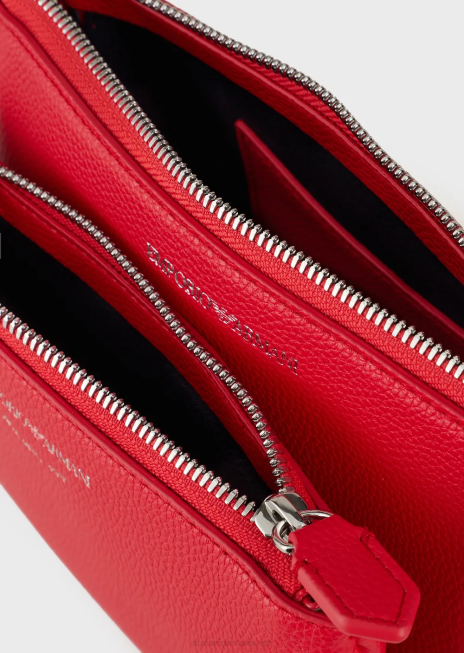 femei R802G653 mini geantă dublă cu imprimeu de căprioare cu curea de umăr Armani roșu